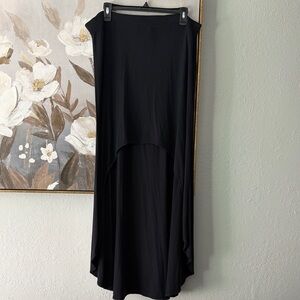 Black High-Low Maxi Skirt - Women